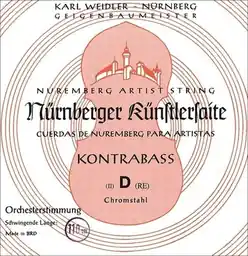 Gratis Versand Nürnberger Künstlersaite G 3/4 Kontrabass Einzelsaite, Chromstahl