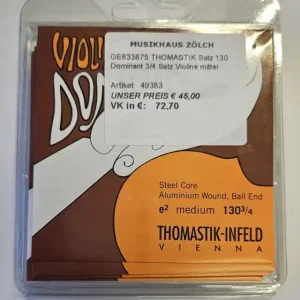 THOMASTIK Satz 130 DOMINANT Violin Saiten Satz 3/4 medium Kostenloser Versand