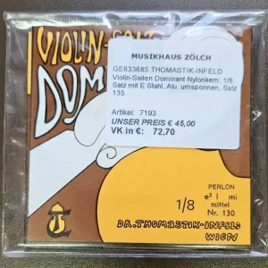 THOMASTIK Satz 130 DOMINANT Violin Saiten Satz 1/8 medium Schneller Versand