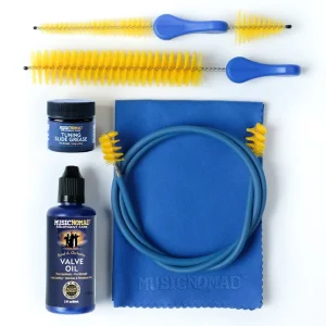 MusicNomad Premium Trumpet Cleaning & Care Kit, 6 pcs. (MN770) - incl. MN703, MN705, MN730, MN760, MN761 & Valve Casing Brush Ausverkauf