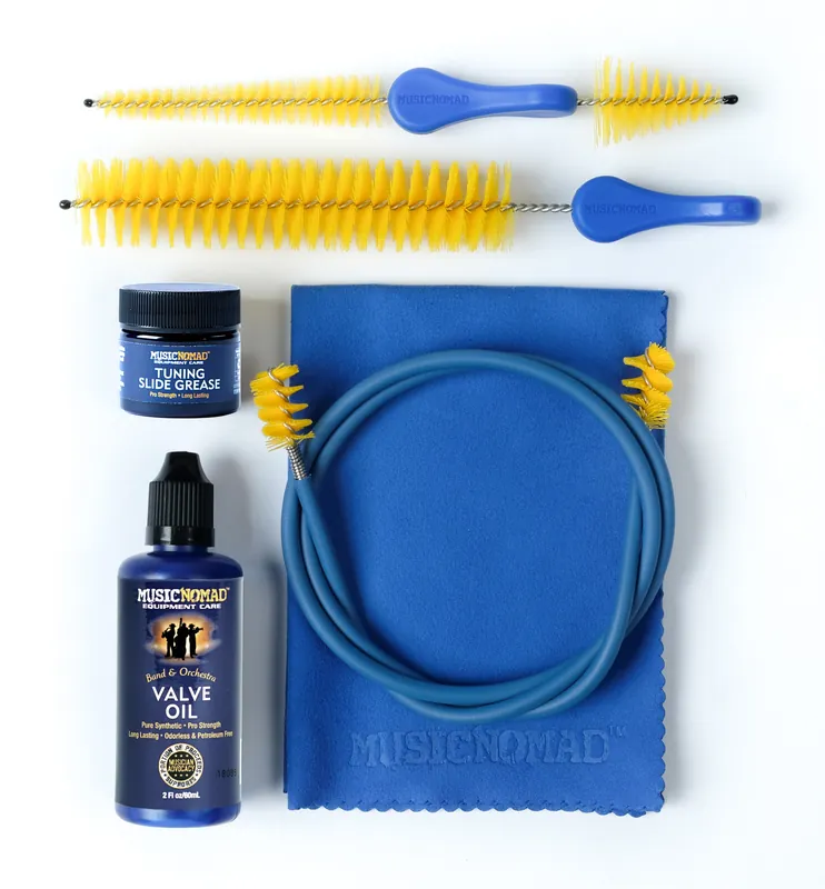 MusicNomad Premium Trumpet Cleaning & Care Kit, 6 pcs. (MN770) - incl. MN703, MN705, MN730, MN760, MN761 & Valve Casing Brush Ausverkauf