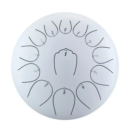 U-Turn Steel Tongue Drum 12" 11Töne - elderflower white Abverkauf