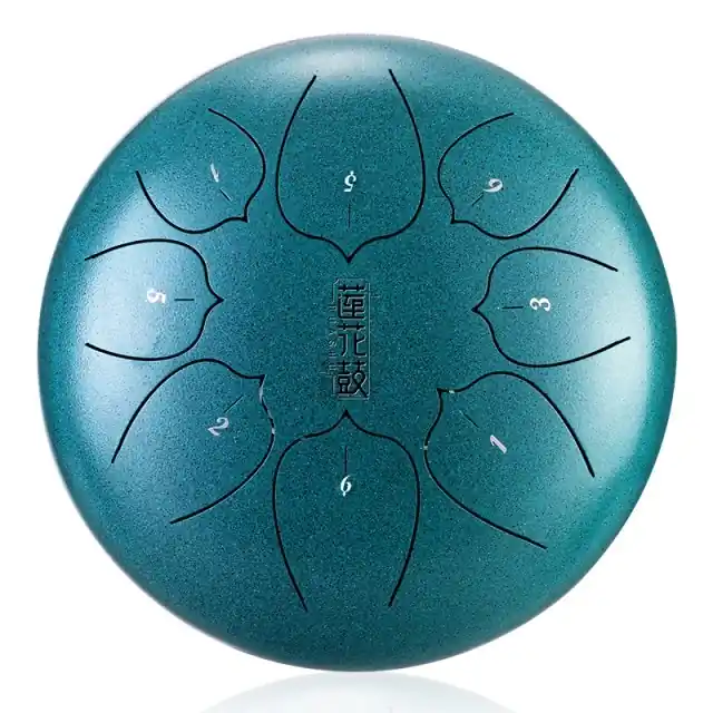 U-Turn Steel Tongue Drum 10" 8 Töne - turquoise blue Kracherpreis