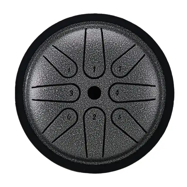 Solange Der Vorrat Reicht U-Turn Steel Tongue Drum 4" 8 Töne, hammered silver