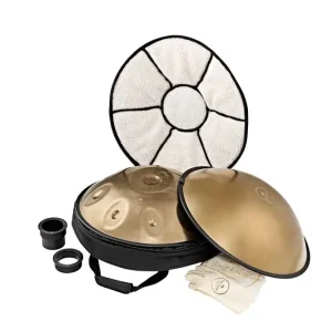 Neu Im Sortiment Meinl HPSTL100 Sonic Energy Sensory Handpan Edelstahl D Kurd 10 Töne 440 Hz - Vintage Gold