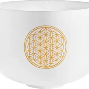 Günstig MEINL Sonic Energy PCSB10FOL 10" white-frosted Crystal Singing Bowl Blume des Lebens 128 Hz