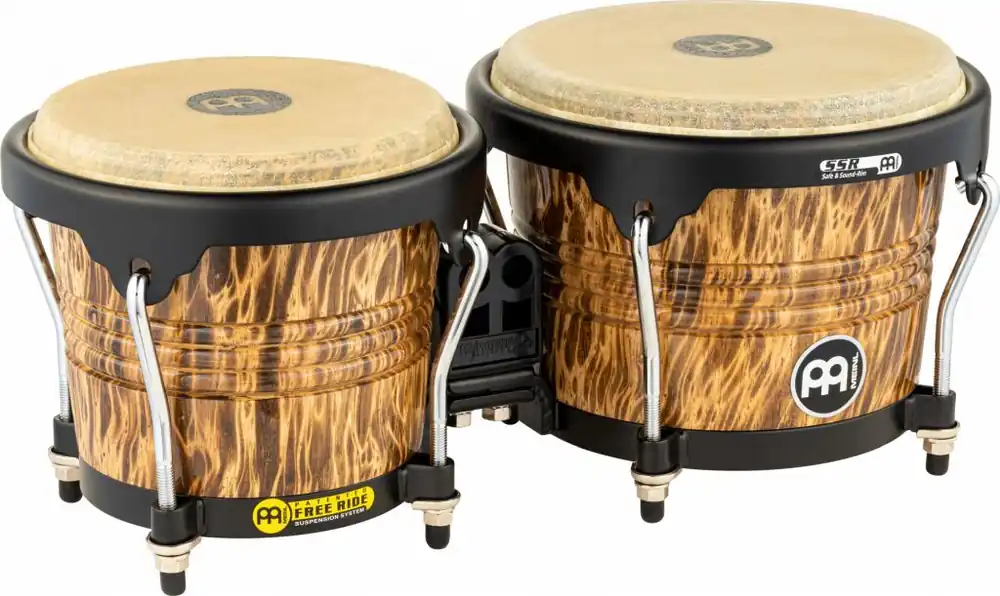 Meistverkauft MEINL FWB190LB Percussion Marathon Serie Bongo - Leopard Burl 6 3/4" MACHO & 8" HEMBRA