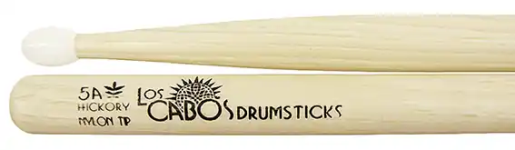 Sale Los Cabos White Hickory 5A Nylon Tip Drum Sticks