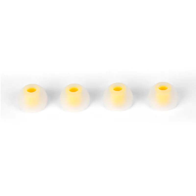 XVive Soft Silicone Ear Tips for T9, White Translucent + Yellow, 4 x S Heißes Angebot