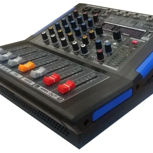 Kracherpreis EK AUDIO KW-04A Analoger Mischer mit Amp, 4 Kanäle, 2x Mikro + 1x Stereo