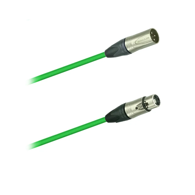 DREITEC 17870 Mikrofon- / Audio-Kabel, Neutrik NC3MXX - Neutrik NC3FXX, grün Aktuell