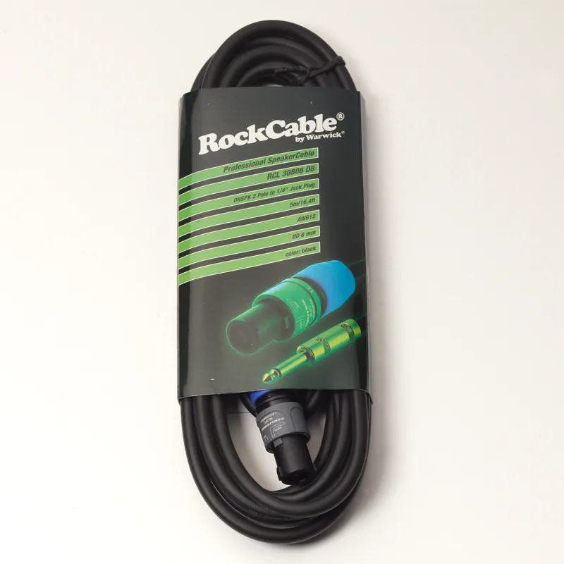Preis Gesenkt RockCable Speaker Cable - Speakon Plug (2-pole) / Straight TS (6.3 mm / 1/4") - 5 m / 16.4 ft