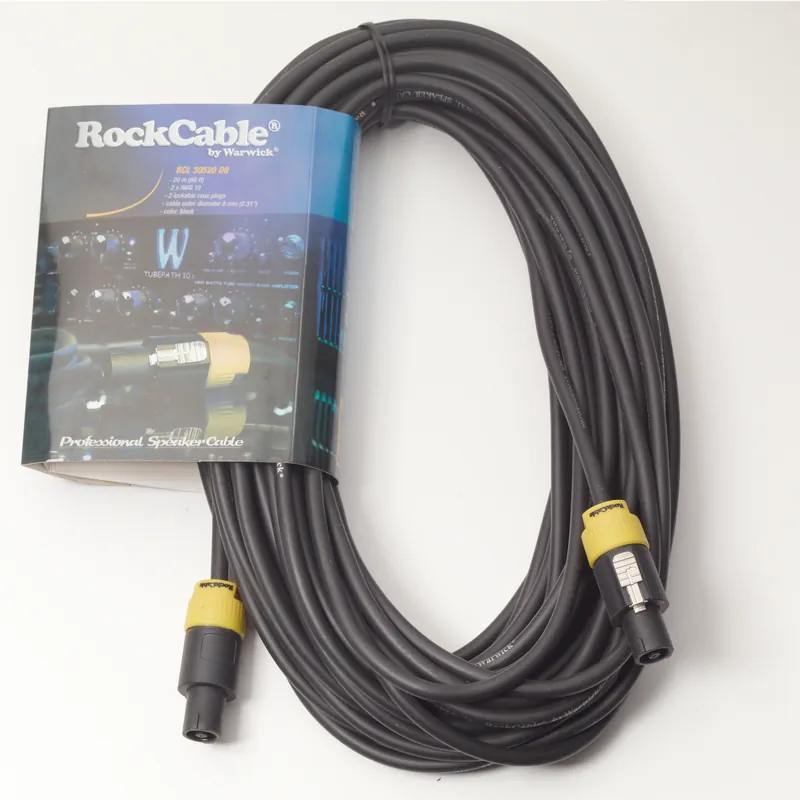 RockCable Speaker Cable - Lockable Coaxial Plug (2-pin) - 20 m / 65.6 ft Highlight