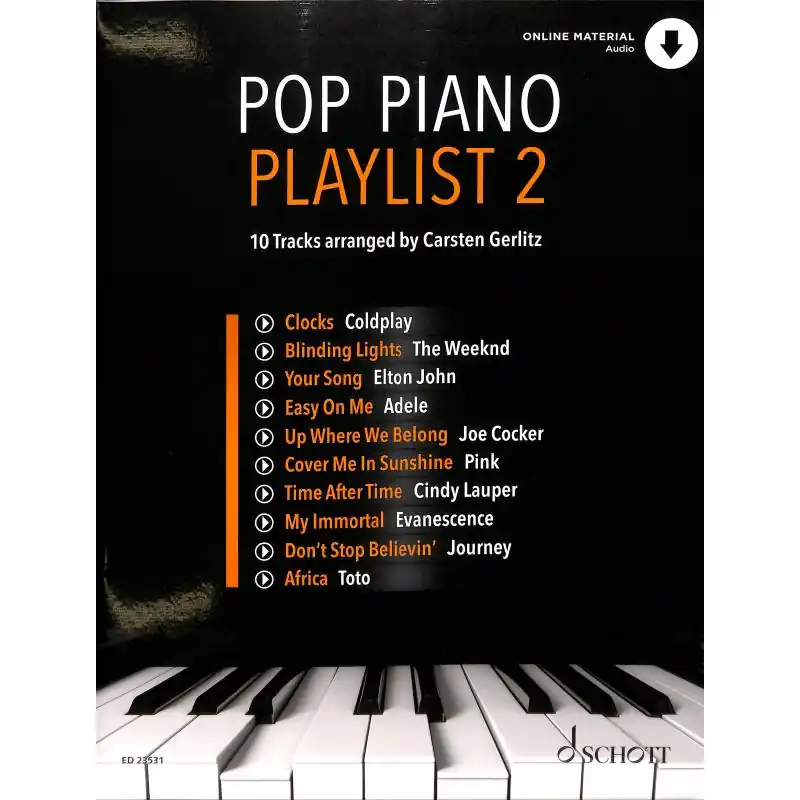 Gerlitz: Pop Piano Playlist 2 - Noten Klavier - ED 23531 Knallerangebot
