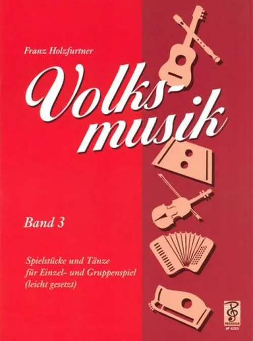 Top-Angebot Holzfurtner: Volkmusik 3 - Spielbuch für Gitarre, Hackbrett, Zither, Geige - JP 6213