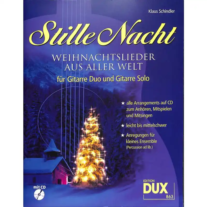 Schindler: Stille Nacht - Noten 1-2 Gitarre mit CD - DUX 863 Schnäppchen