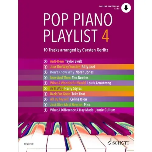 Gerlitz: Pop Piano Playlist 4 - Noten Klavier - ED 23743D Aktuell