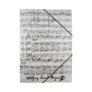 Weiße Gummispannmappe - Mozart Geprüft