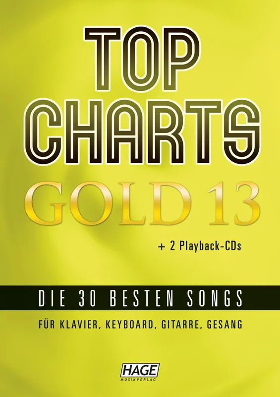 Markenware HAGE Top Charts Gold 13 Songbook + 2 CDs - EH 3975