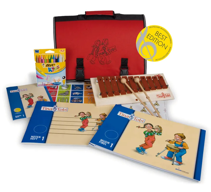 Kostenloser Rückversand BOSSE BE 4000 Tina & Tobi Musiktasche komplett - Musikalische Früherziehung Erstausstattung