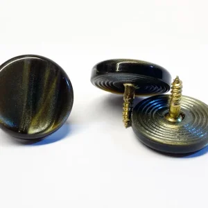Harmonikaknöpfe Kunststoff mit Schraube 15mm Marrone Top-Angebot