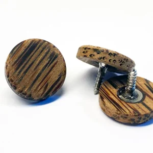 Nur Heute Harmonikaknöpfe Holz mit Schraube 15mm Rossa 05