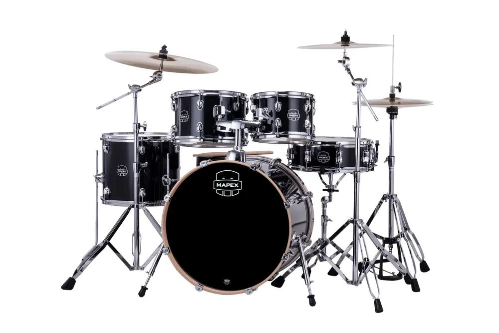 Mapex Venus Schlagzeug Fusion mit Zildjian Becken und Hocker Finale Aktion