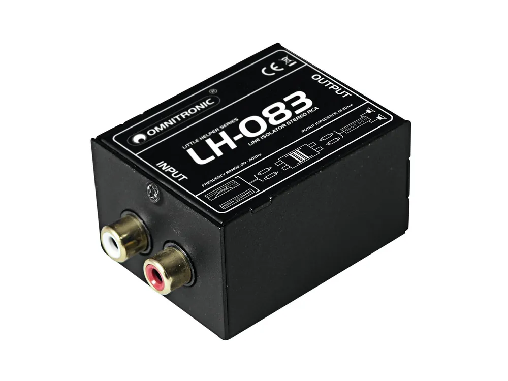 OMNITRONIC LH-083 Stereo-Isolator RCA S Markenware