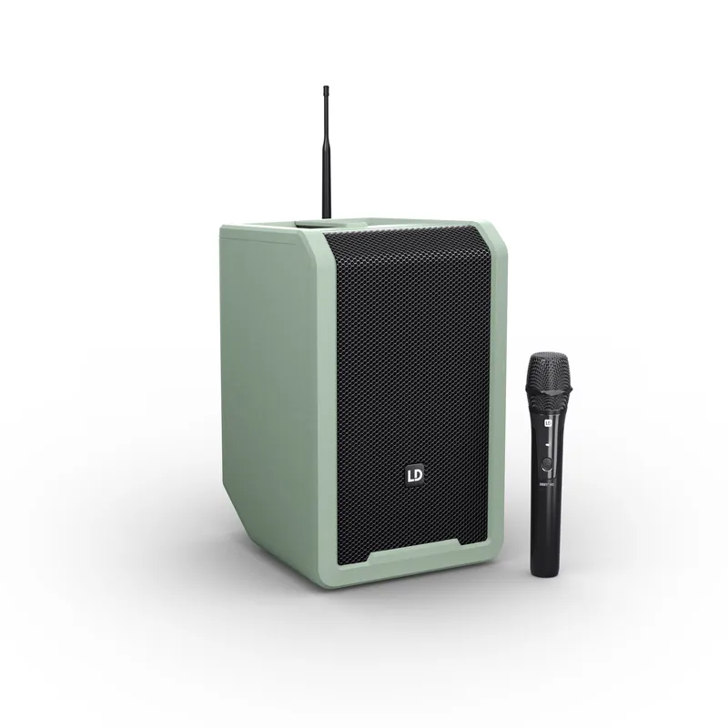 Letzte Chance LD Systems ANNY® 8 HHD B6 GN - Tragbarer Bluetooth® PA-Lautsprecher mit Akku, Mixer und 1x Funkmikro