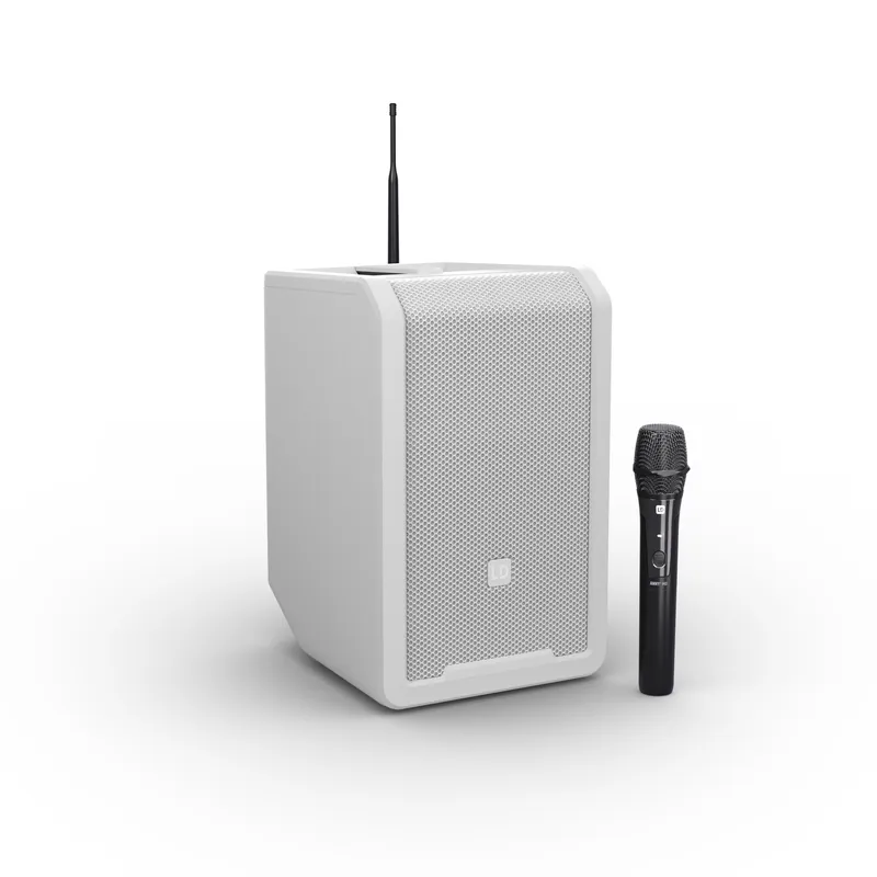Direktkauf LD Systems ANNY® 8 HHD B6 W - Tragbarer Bluetooth® PA-Lautsprecher mit Akku, Mixer und 1x Funkmikrof