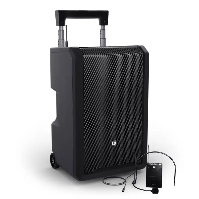 Jetzt Bestellen LD Systems ANNY® 10 BPH B8 - 10" Mobiler Bluetooth® PA-Lautsprecher mit Akku, Mixer und 1x Headset-M
