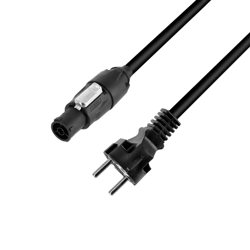Zertifiziert Adam Hall Cables 4 STAR TCON 0500 - Netzkabel REAN X-Series® IP65 x CEE7/7 | 5 m