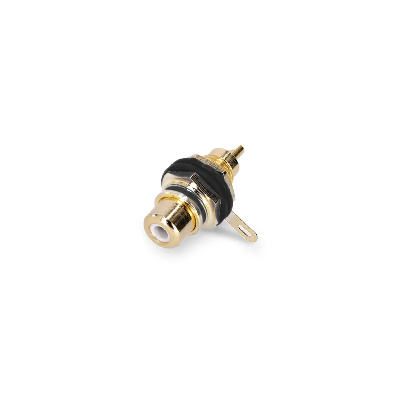 Kostenfreie Lieferung Adam Hall Connectors 4 STAR PR2 BLK - Cinch Buchse female vergoldet mit schwarzem Codierring