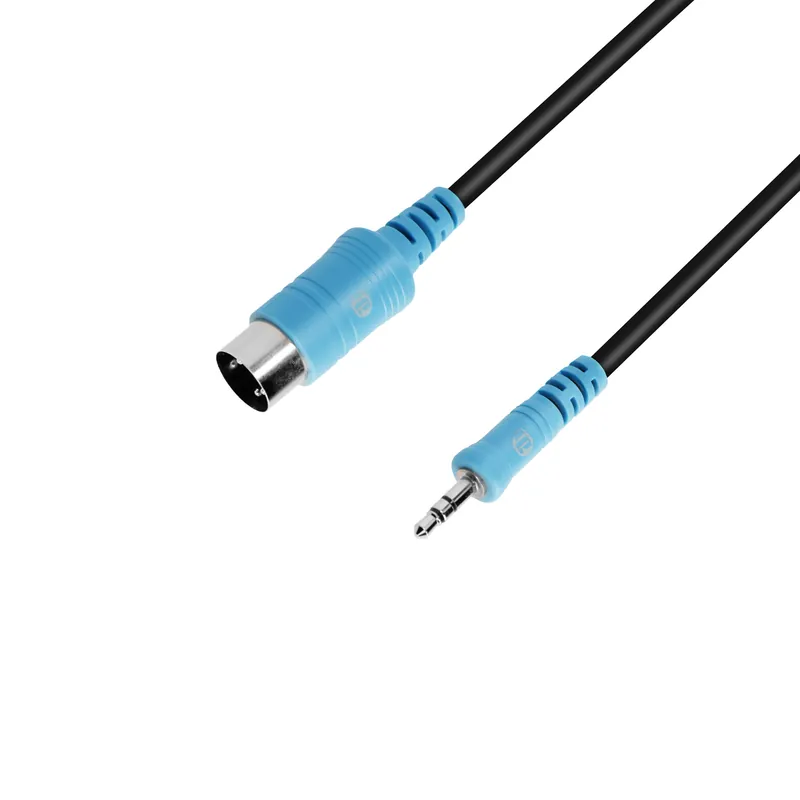 Adam Hall Cables 3 STAR BW MIDI 0090 - TRS/MIDI Kabel Miniklinke TRS x MIDI 5-Pol | 0,9 m Echt