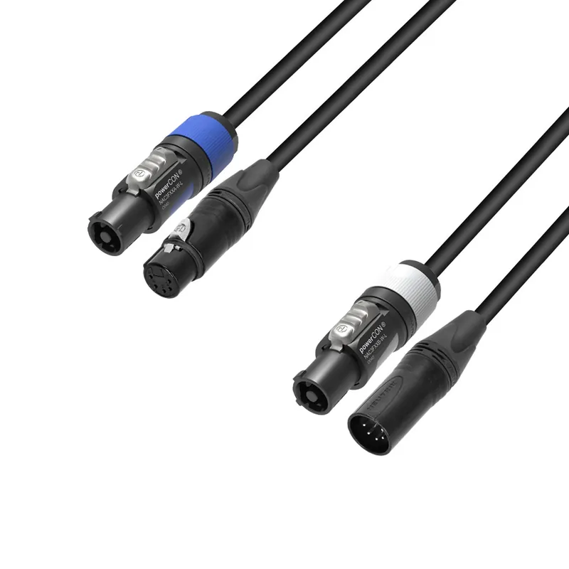 Adam Hall Cables 5 STAR H PCON 5D 1000 - Hybridkabel DMX Neutrik® 5-Pol XLR x powerCON® | 10 m Sale
