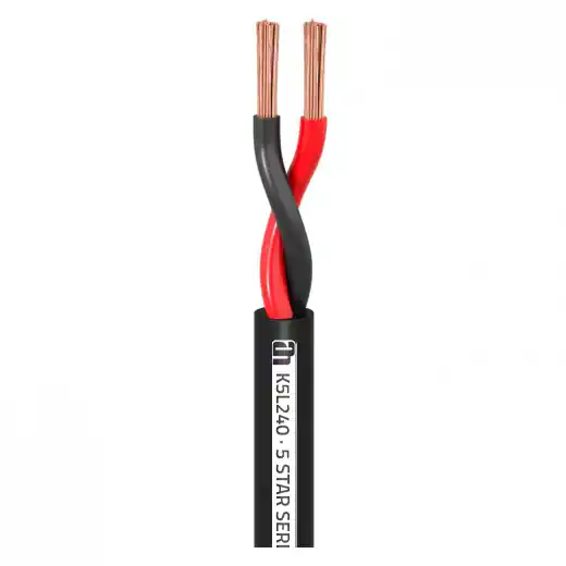 Adam Hall Cables 5 STAR SPEAKER 240 - Lautsprecherkabel 4,0 mm² AWG11 | Made in EU Finale Aktion