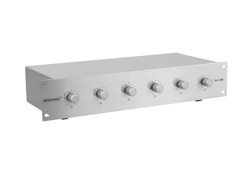 OMNITRONIC ELA 6M-Zonen LS-Regler 5W sil Jetzt Kaufen