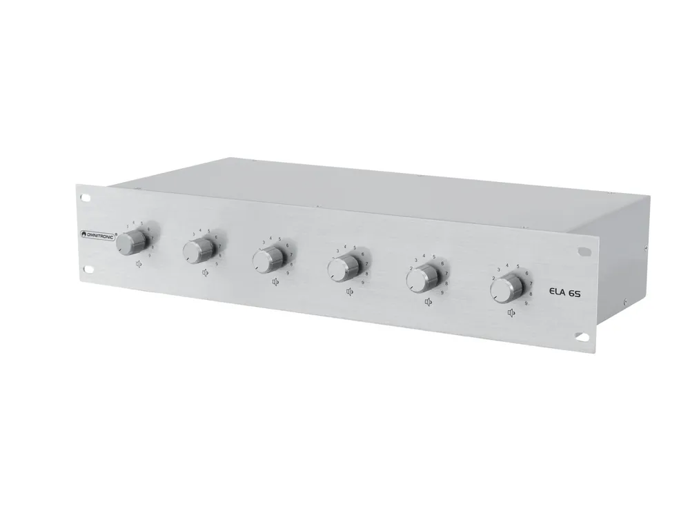 Zertifiziert OMNITRONIC ELA 6S-Zonen LS-Regler 10W sil
