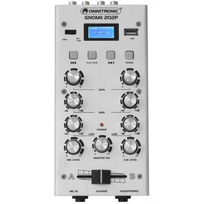 OMNITRONIC GNOME-202P Mini-Mixer silber Highlight