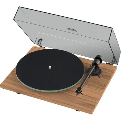 NEU Pro-Ject T1 Evo Phono Schallplattenspieler Walnuss inkl. Ortofon OM10 B-Ware Sonderangebot