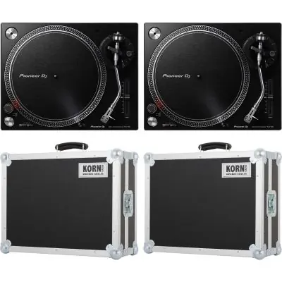 Finale Aktion SET Pioneer DJ PLX-500 K Doppelpack + Cases
