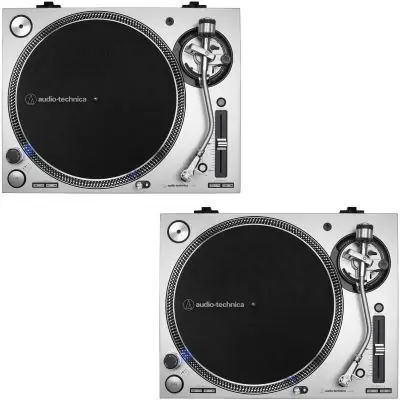 SET        Audio Technica Plattenspieler AT-LP140XP silber Doppelpack Solange Der Vorrat Reicht