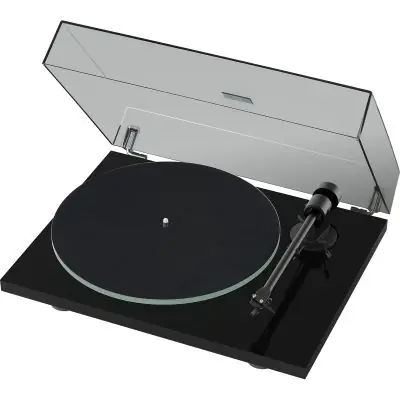 Kostenfreie Lieferung Pro-Ject T1 Evo Schallplattenspieler HG Schwarz inkl. Ortofon OM10