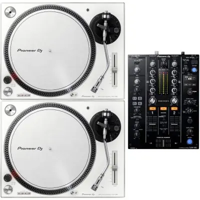 SET Pioneer DJ PLX-500 W Doppelpack + DJM-450 DJ Set Neu