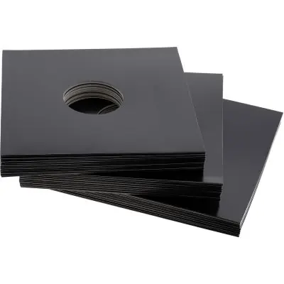 Markenware LP Außenhüllen schwarz (25er Pack) für Schallplatten