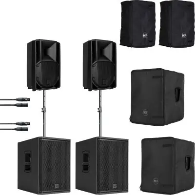 SET RCF 2.2 PA Set ART 708-A MK V + SUB 702-AS MK III + Cover + Distanzrohr + Kabel Wochenendangebot