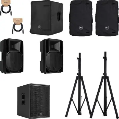 Expressversand SET RCF 2.1 PA Set ART 712-A MK V + RCF SUB 705-AS MK III + Stative + Cover + Kabel