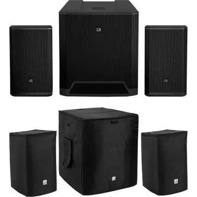 Heißes Angebot SET LD Systems Dave 15 G4X aktiv Anlage + Schutzhüllen