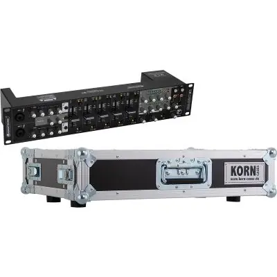 Top-Preis NEU                    SET        OMNITRONIC EM-550B MK2 Entertainment-Mixer + KORN Case 19 Zoll 2HE / 25cm tief
