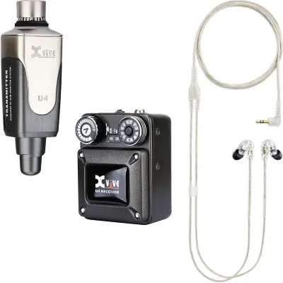 Markenprodukt SET XVive U4 In-Ear Monitor Wireless System + Shure SE215